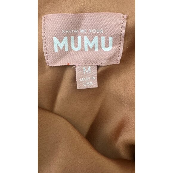 Show Me Your Mumu M Jasmine Halter Maxi Copper Satin Luxe Formal NWOT - Picture 3 of 16